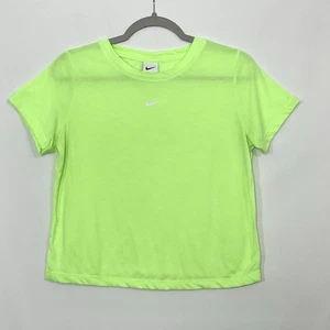 T-shirt Nike Dri Fit ragazza taglia XL giovane CITRON gialla manica corta logo boxy - Foto 1 di 5