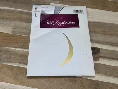 ✅Nuevas ✅Pantimedias Hanes Silk Reflections ✅Gris Niebla ✅Top de control ✅EF ✅Sandalfoot Foto 1 de 4