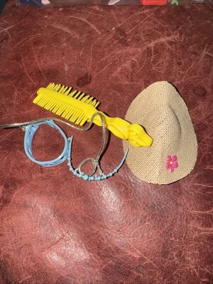 Mattel ~ Barbie Beauty Dog ~ 5 accesorios solamente ~ corona azul, cuello, correa, sombrero, peine Foto 1 de 4