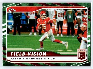 2021 Donruss Elite #FV5 Patrick Mahomes II Field Vision Green - Picture 1 of 2