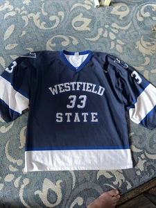 Vintage Westfield State mass NCAA 2013 Rare Hockey Jersey Shirt Size XL/XXL - Picture 1 of 6