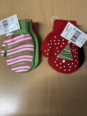 Niño pequeño 4 pares de guantes de invierno de punto invierno unisex 2-4T nuevos Foto 1 de 4