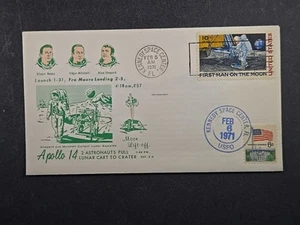1971 US Space Cover - Apollo 14 Moon Landing - Lunar Voyage Cachets stk#A55 - Picture 1 of 4