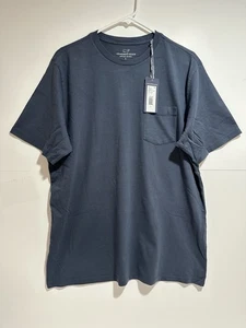 VINEYARD VINES - T-SHIRT UOMO MANICA CORTA GRANDE TASCA BIANCA - BLAZER BLU NUOVA CON ETICHETTE - Foto 1 di 11