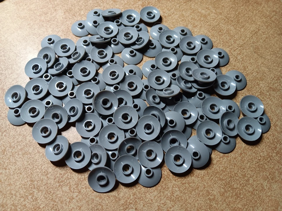 LEGO BULK LOT 106 LIGHT BLUISH GRAY INVERTED 2X2 RADAR DISH #4740 - Image 1 of 1