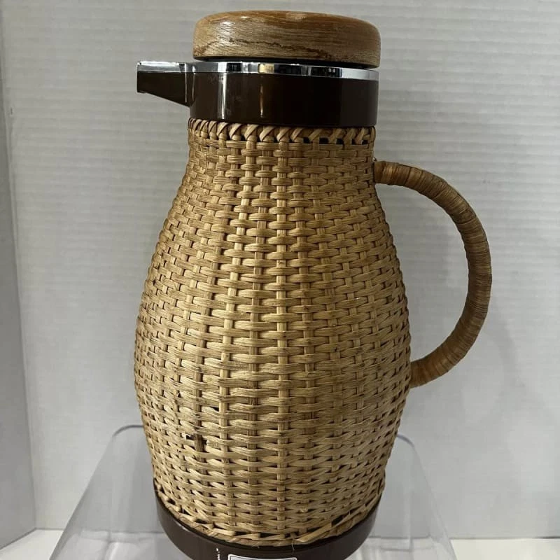 Corning MCM Rattan Wicker Thermal Coffee Carafe - Image 1 of 4
