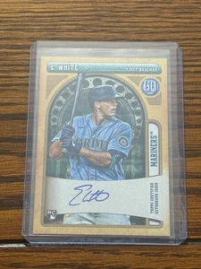 Autografo Evan White 2021 Gypsy Queen Rookie Rc Auto Mariners - Foto 1 di 2