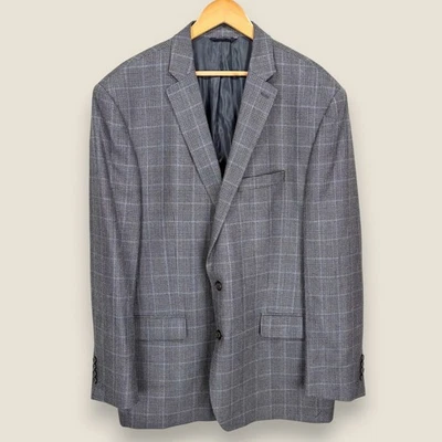 Abrigo deportivo Ralph Lauren Glen a cuadros lana seda hombre talla 50L gris 2 botones Foto 1 de 4