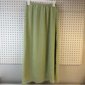 NWT A New Day Green Maxi Skirt Chiffon Sheer Overlay Cottagecore Fairycore M  - Picture 1 of 8