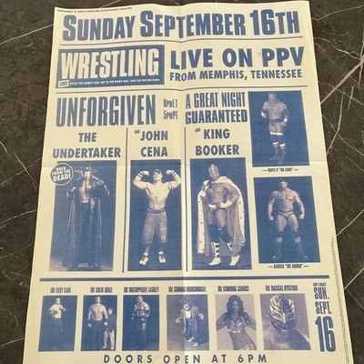 Póster de lucha libre WWE domingo 16 de septiembre en vivo en PPV desde Memphis Tennessee Foto 1 de 4