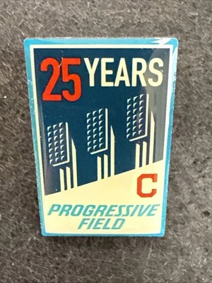 Cleveland Guardians Indians Progressive Field 25 Years Anniversary Lapel Pin  - Image 1 of 4