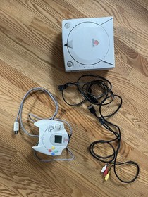Sega Dreamcast Bundle - Console/Controller  AV & power Cables - Tested Working 