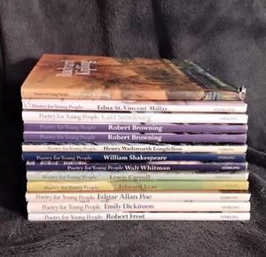 Scholastic Poetry Young People Lot Poe Carrol Dickenson Frost Browning Shakespea - Picture 1 of 17