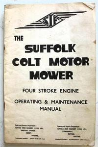 SUFFOLK Colt Motor Lawnmower Owners Handbook c1966 RS.3903/4/66 - Picture 1 of 6