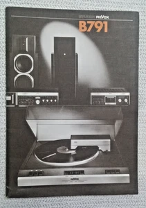 Original Bedienungsanleitung ReVox B791 Plattenspieler, BDA - Bild 1 von 1
