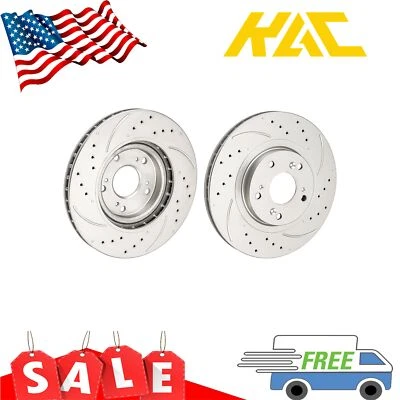 Par de rotores de freio dianteiro 31347 para 2002-2006 Acura RSX 2002 2003 2004 2005 2006 - Imagem 1 de 4