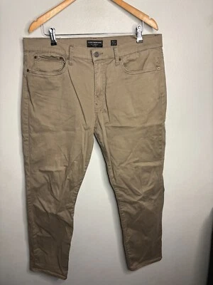 Pantalones chinos Lucky Brand para hombre 31x30 caqui 121 ajustados rectos elásticos 5 bolsillos 5389 Foto 1 de 4