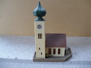 A1 Faller B-238 H0 KIRCHE MIT ZWIEBELTURM & FRIEDHOFSMAUER gebaut Rarität - Bild 1 von 7