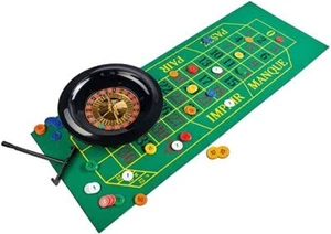 10 in Roulette Wheel Latout Set Pad Felt Chip Rake Mat for Casino Party Game UK - Picture 1 of 8