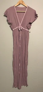 Vintage Mr Jac Womens Dress Size 13 Purple Nylon Babydoll Deadstock Boho 70s - Picture 1 of 10