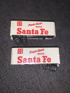 Vintage Tyco Piggy Back Trailer Santa Fe, Lot Of Two - Picture 1 of 3