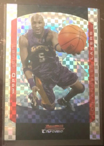 LAMAR ODOM 2004-05 BOWMAN CHROME XFRACTOR #77 LAKERS /150 MINT