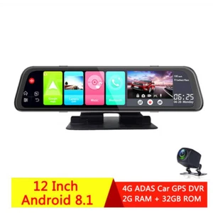 New Car DVR Android 8.1 Dashcam 4G ADAS 12" Center console mirror dash camera - Bild 1 von 11