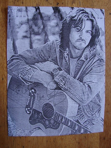 Paul Young SIGNED b/w photocopy Autograph 6 x 8 Cover