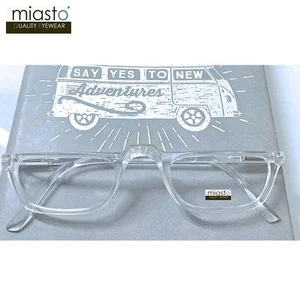 NUEVAS CON ETIQUETAS $39.99 MIASTO MEDIO MARCO 1/2 GAFAS DE LECTURA ~ CRISTAL TRANSPARENTE + 1.25 ~ BISAGRA DE RESORTE - Imagen 1 de 2