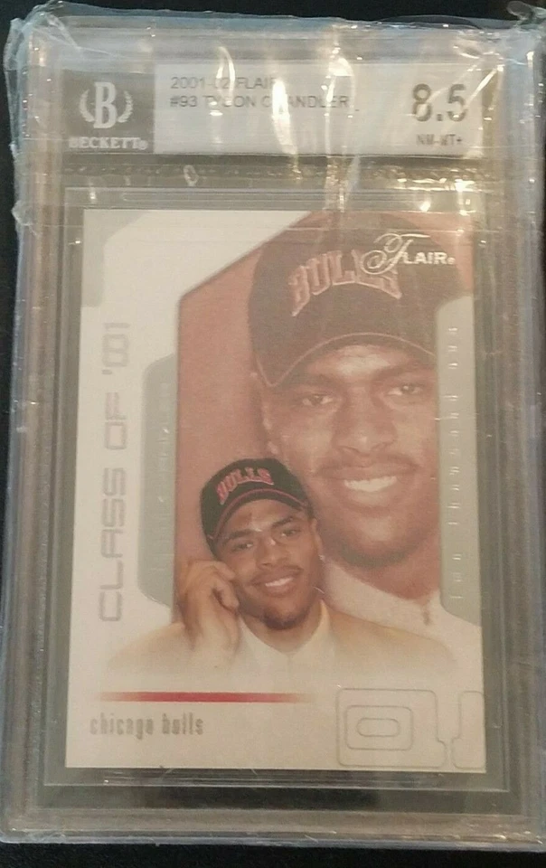 2001-02 Flair #93 Tyson Chandler RC 8.5 NEAR MINT NRMT MT BECKETT - Image 1 of 1