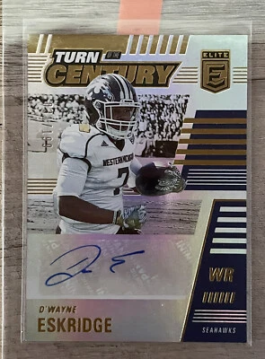 2021 Donruss Elite Turn Of The Century Dwayne Eskridge Auto 31/199 - Image 1 of 2