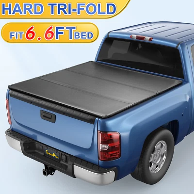 6.6FT 78" Bed FRP Hard Tri-Fold Tonneau Cover for 1999-2006 Silverado 1500 - Image 1 of 4