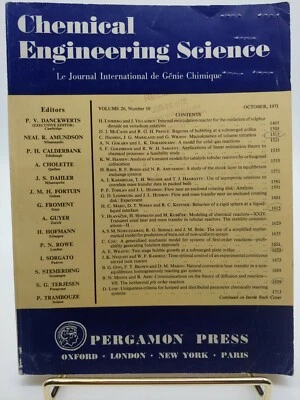VTG Chemical Engineering Science Journal Volume 26 Number 10 October 1971 - Image 1 of 4
