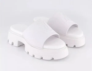 Juicy Couture Baby Track Heeled Platform Slide Mule Womens Sandal In White Uk 6 - Picture 1 of 11