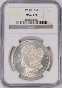 1900-O Morgan Silver Dollar NGC MS-63 PL Prooflike High Eye Appeal - Picture 1 of 6
