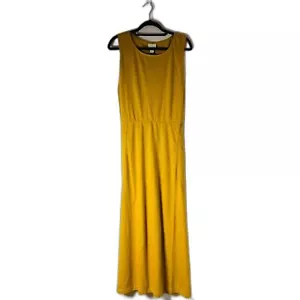Ava & Viv ärmelloses Maxikleid mit Gürtel Strick Übergröße 2X Gold mit Taschen Neu! - Bild 1 von 11