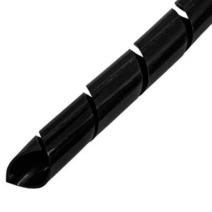 5m Spiralband 15mm (12-75mm) Kabelschlauch schwarz Flexibel Schlauch Schutz - Bild 1 von 2