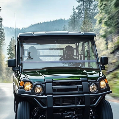 Scratch Resistant Flip Down Windshield For 2015+ Kawasaki Mule Pro FXT DXT DX FX - Image 1 of 4