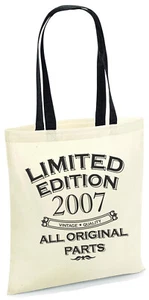 Limited Edition 2007 Tragetasche 18. Geburtstag Geschenk Jahrgang 2007 18 Jahre Party - Bild 1 von 10
