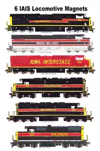 Iowa Interstate Locomotive Set di 6 magneti Andy Fletcher - Foto 1 di 1