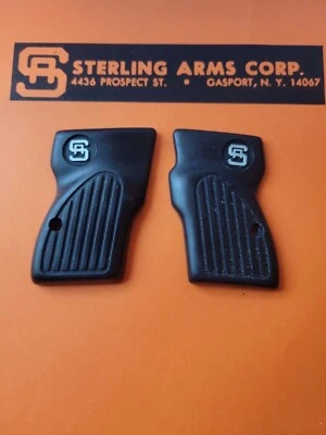 Sterling Arms 300 or 302 (22LR or 25ACP) black w/silver logo pistol grips  - Image 1 of 4