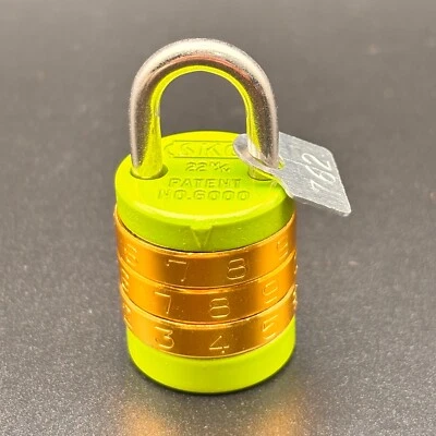 Lot of 12 WAKI 3-Dial Padlocks 22mm – Unused Long-Term Storage – Bargain - Image 1 of 4