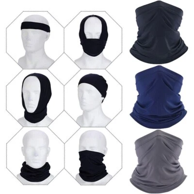 Bandana delgada cuello polaina deportes senderismo ciclismo máscara facial bufanda fresca hombres mujeres Foto 1 de 4