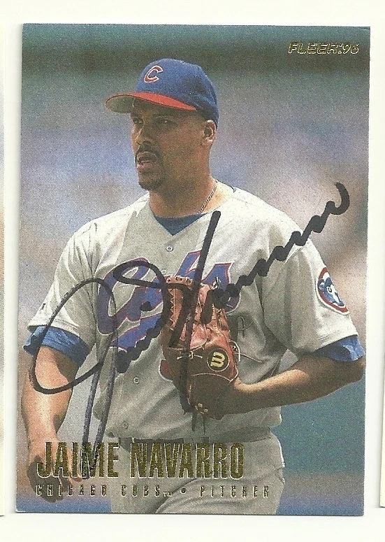 JAIME NAVARRO 1996 FLEER SIGNED # 324 CUBS - Image 1 of 1
