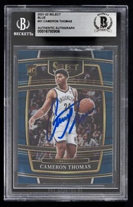 Cameron Thomas Signed 2021-22 Panini Select Blue Rookie Card #21 (Beckett) - Picture 1 of 2