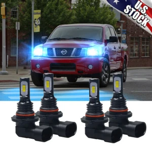 4x Combo LED Headlight High Low Beam Bulbs Conversion for Nissan Titan 2004-2015 - Picture 1 of 12