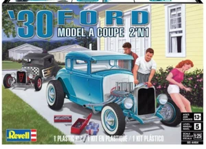 1:25 Revell 85-4464 1930 FORD MODEL A  COUPE 2n1 PLASTIC MODEL KIT - Picture 1 of 11