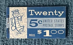 Scott #BK115, $1.00 booklet of 5c Washington stamps, unused, MNH - Picture 1 of 4