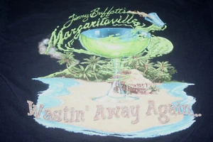 Camiseta Margaritaville Las Vegas L Grande Wastin' Away Again Azul Wasting Jimmy - Imagen 1 de 5