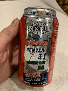 Super Bowl XXXII COCA COLA CAN Dated January 25, 1998 Denver 31 Green Bay 24 - Picture 1 of 7